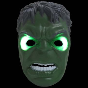 Kids Hulk Mask Half Helmet Light Up