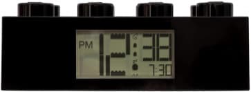 Lego Black Brick Light Up Alarm Clock