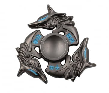 Heytech Solid Metal Fidget Spinner Hand Spinner Black Fox