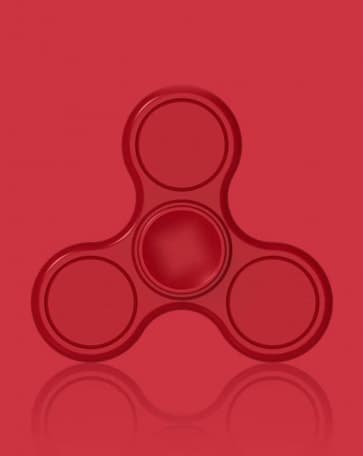 Red Poker Chip Fidget Spinner