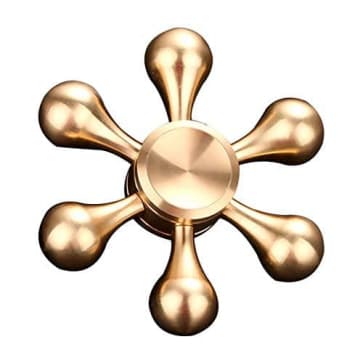 Wewdigi Tri Fidget Spinner Toy Copper Metal