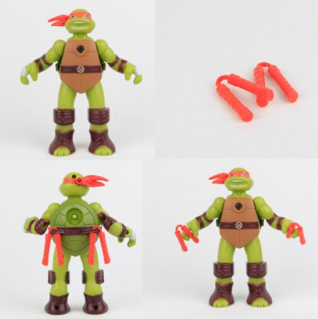 nickelodeon teenage mutant ninja turtles set of 4 basic action figures leonardo