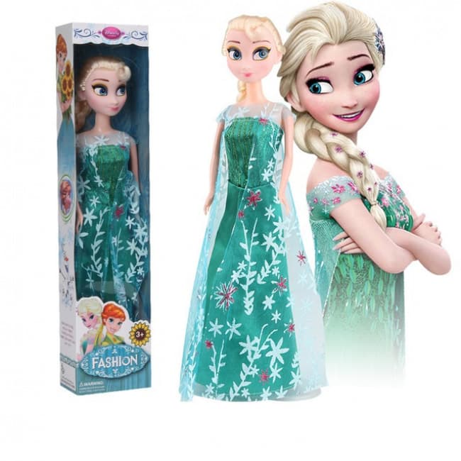 elsa green dress doll Green Elsa doll cake