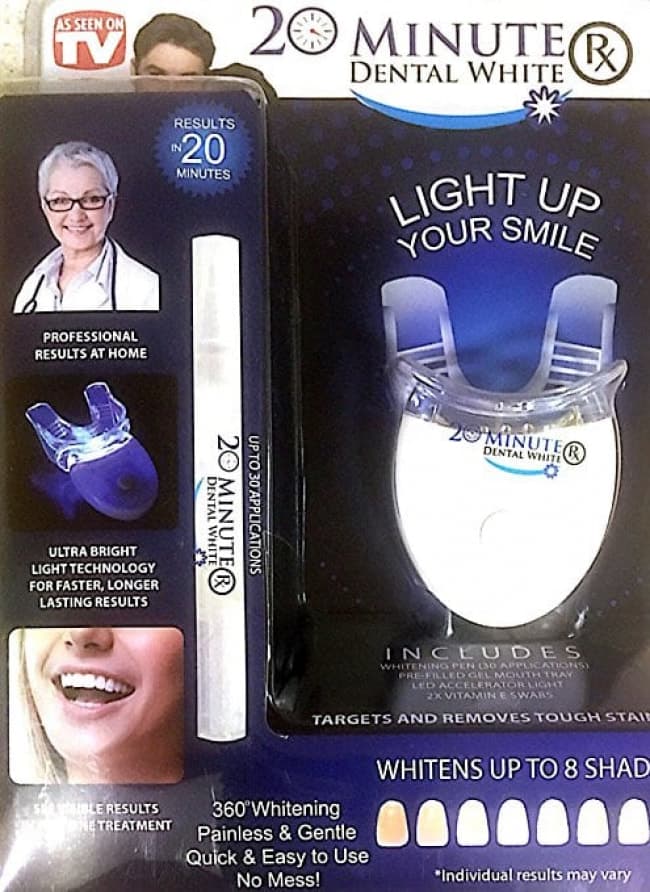 20 Minute Dental White Teeth Whitening System | Toy Game Shop
