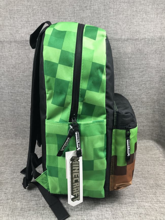 Minecraft Creeper Backpack Multicolor 17" Rucksack Toy Game Shop