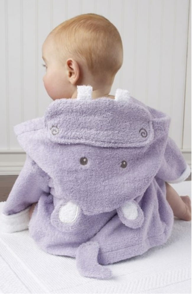 Baby Aspen Hug Alot Amus Hooded Hippo Robe Toy Game Shop