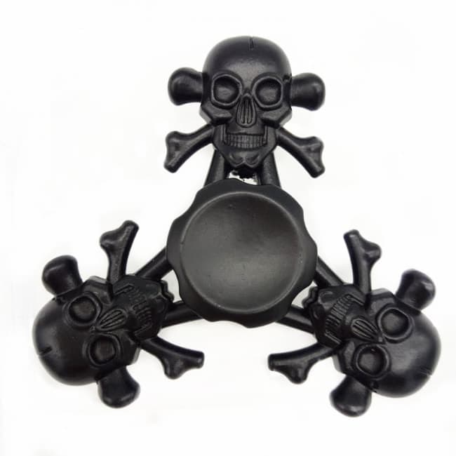 3 Metal Skulls Fidget Spinner Toy Game Shop