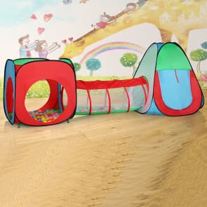 UTEX 3 in 1 Pop up Kids Play Tent with Tunnel