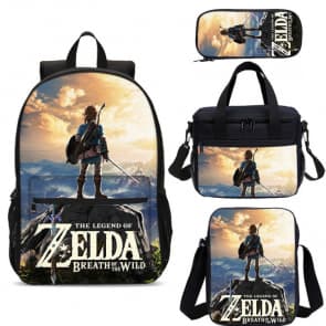 The Legend of Zelda Breath of the Wild Backpack Rucksack, Pencil Case, Lunch Box