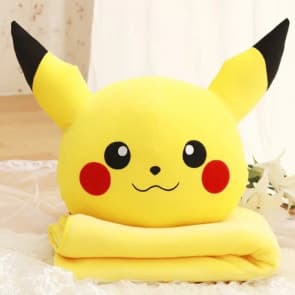 Pikachu Plush Pillow and Blanket Bed Set
