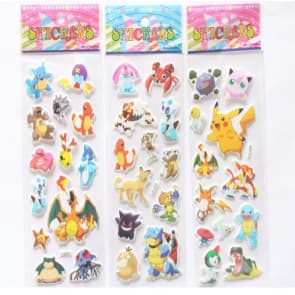 Pokemon Stickers Puffy - Set of 37
