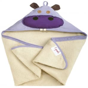3 Sprouts Hooded Towel Hippo