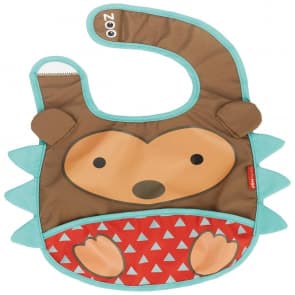 Skip Hop Zoo Tuck-Away Baby Bib Hedgehog