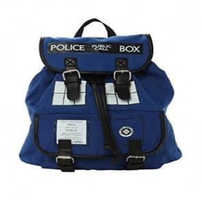 Official Doctor Who TARDIS Design Cotton Rucksack Backpack Bag - Two Strap