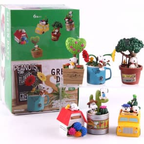 Re-Ment Snoopy and Woodstock Terrarium On Vacation Complete Set of 6