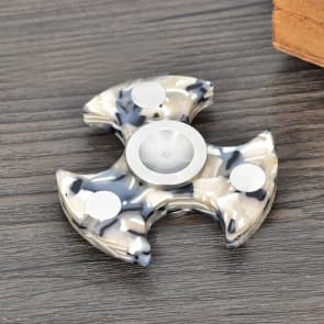 Camo Stone Marble Fidget Spinner Curved 3 Sided