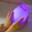 GLIME Children Kids Night Light LED Cat Silicone Toy Nightlight for Baby Nursery Bedrooms 8 Colors