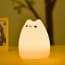 GLIME Children Kids Night Light LED Cat Silicone Toy Nightlight for Baby Nursery Bedrooms 8 Colors