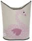 3 Sprouts Canvas Storage Laundry Hamper Swan