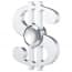 Dollar $ Shape Fidget Spinner Silver