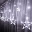 Star Shape LED Christmas Lights 2 Meteres 6.5 Feet - 12 Stars