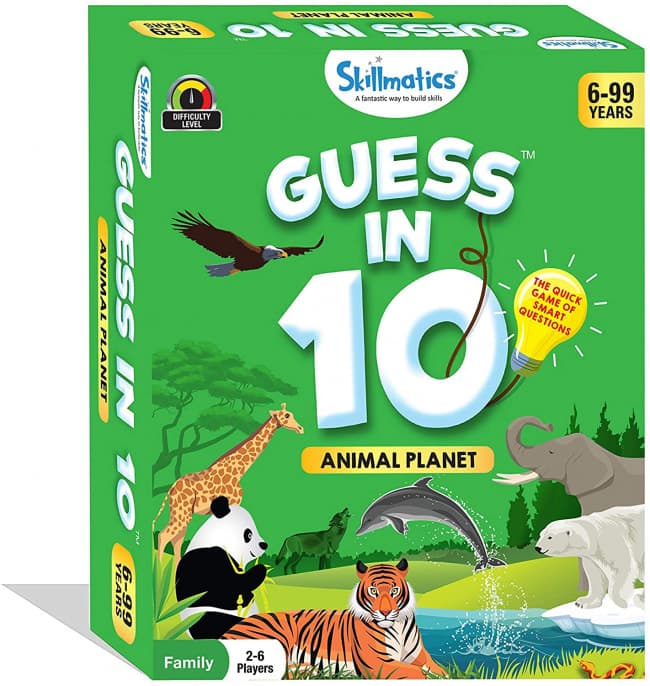 At regere Thicken Ord Skillmatics Guess in 10 Animal Planet Card Game | Toy Game Shop