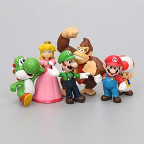 Mario 6pc Figure Collection Pack