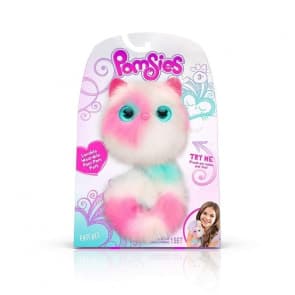 Pomsies Patches Plush Interactive Toys, White/Pink/Mint 