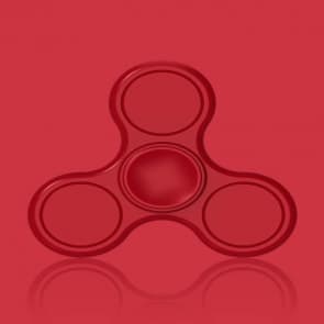 Red Poker Chip Fidget Spinner