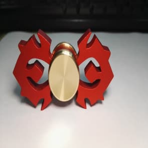 Solid Metal Flame Shape Fidget Spinner