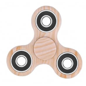 Sunshine Tri-Spinner Fidget EDC Toy Stress Reducer Wood Pattern