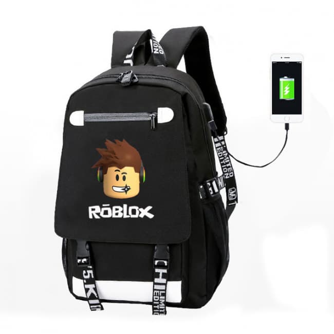 Game Roblox Related Products School Bag Backpack Plaid School Bag Casual Lightning School Men And Women Star Canvas Bag Drawstring Backpack Black