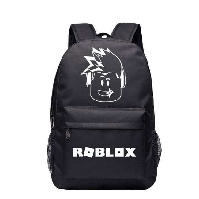 Roblox Standard Face Black Rucksack Backpack Schoolbag Toy Game Shop
