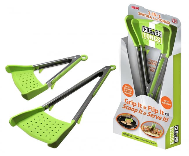 Clever Tongs 2 In 1 Kitchen Spatula NonStick, Heat Resistant Toy