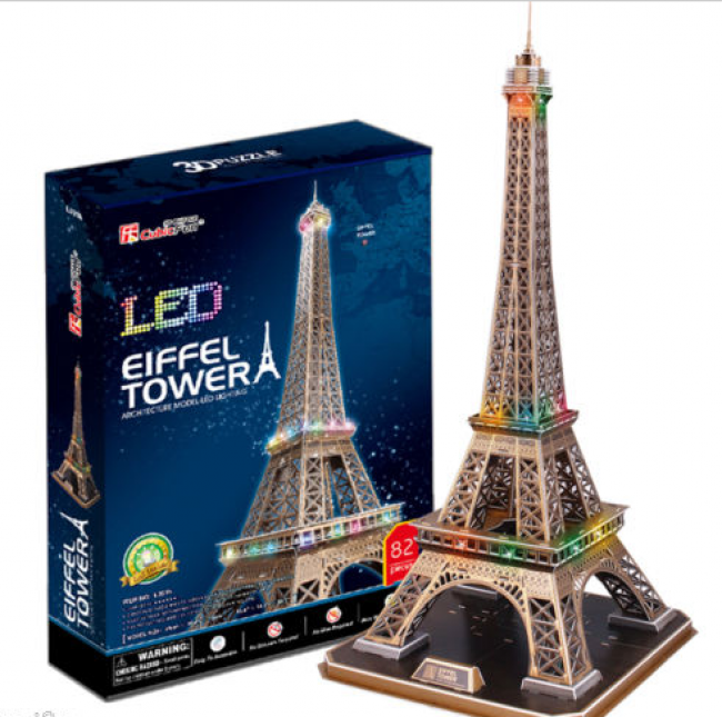 3D Model Puzzle with Led Light effects-Eiffel Tower | Toy ...