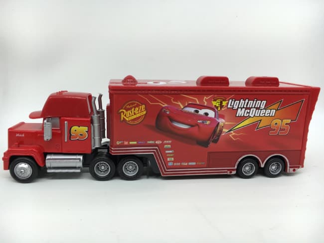 Disney Pixar Cars Toy Mack Truck Playset, Lightning McQueen Story Sets