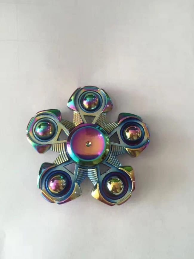 5 Sided Ball Bearing Rainbow Fidget Spinner Toy Game Shop