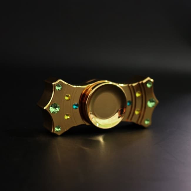 Crystal Gem Bling Studded Metal Fidget Spinner  Toy Game Shop