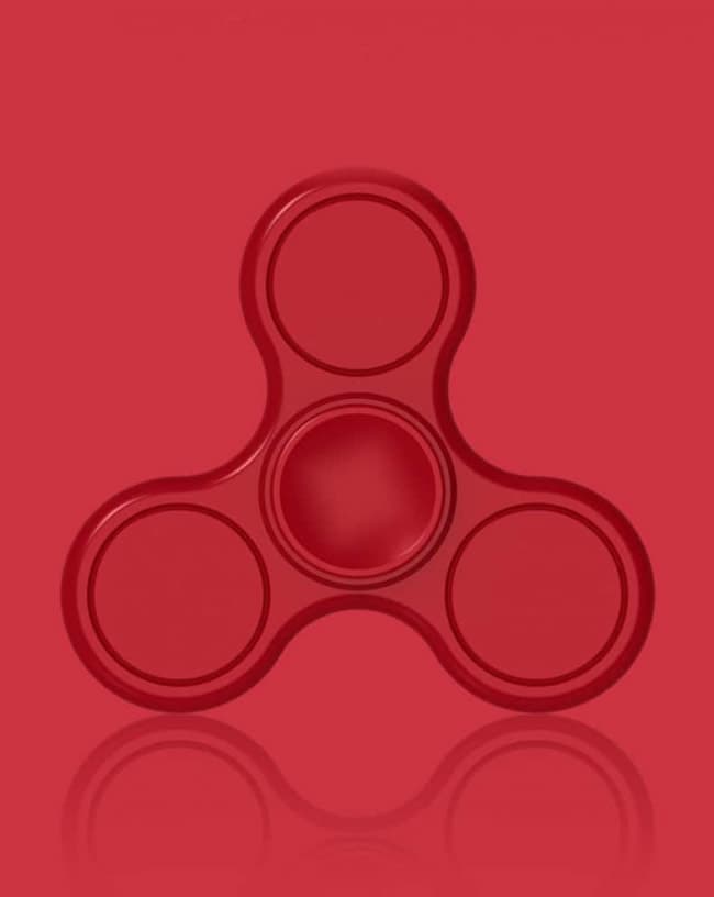 Red Poker Chip Fidget Spinner | Toy Game Shop