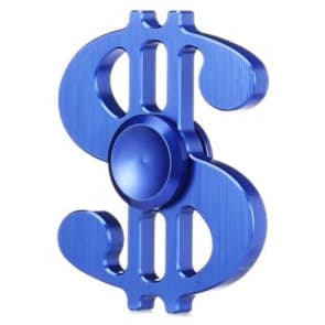 Dollar $ Shape Fidget Spinner Blue