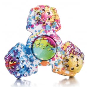 STRESS SPINNER Colorful Camo Fidget Tri Hand Spinning Finger Toy