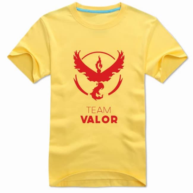 Pokemon Go Red Team Valor Yellow T Shirt Toy Game Shop